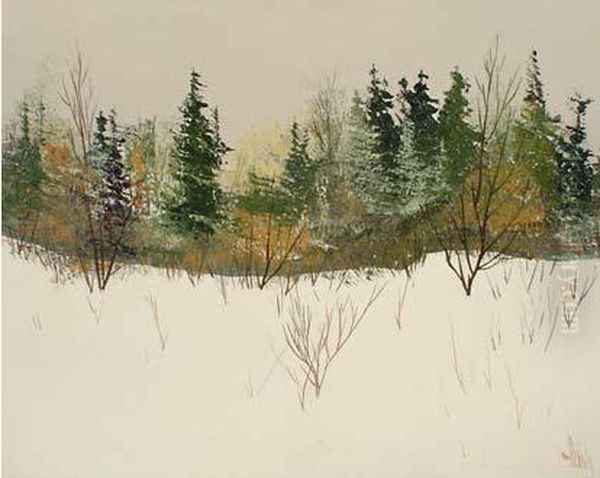 Paysage Hivernal Oil Painting by Madeleine Jeanne Lemaire