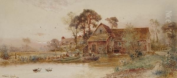 Tishbourne Mill, Sussex Oil Painting by Walker Stuart Lloyd