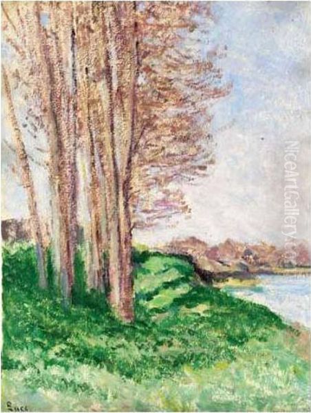 Les Bords De La Loire A Saint-ayr Oil Painting by Maximilien Luce