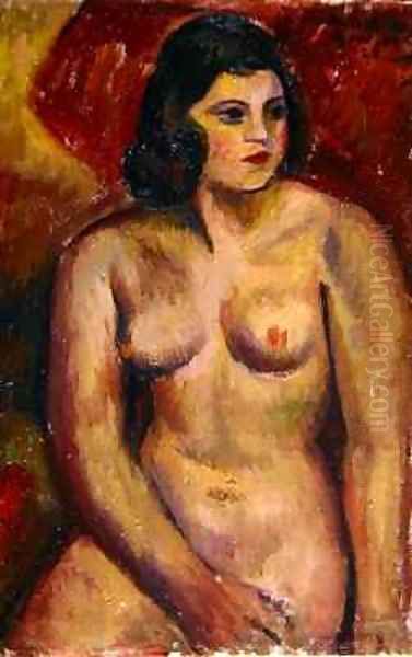 Study of a Female Nude Oil Painting by Mark Gertler