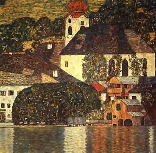 Church In Unterach On The Attersee Oil Painting by Gustav Klimt