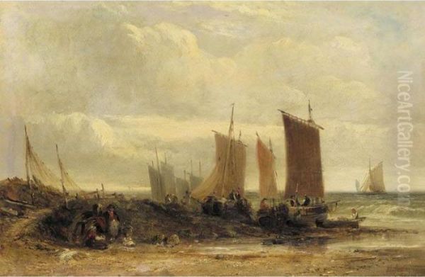 The Sussex Coast Oil Painting by Arthur Joseph Meadows