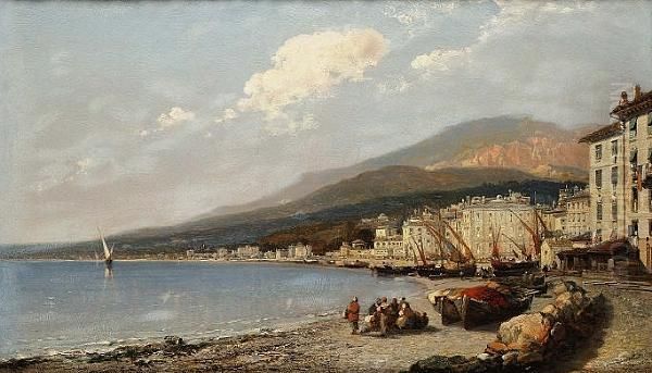 Mentone Oil Painting by Arthur Joseph Meadows