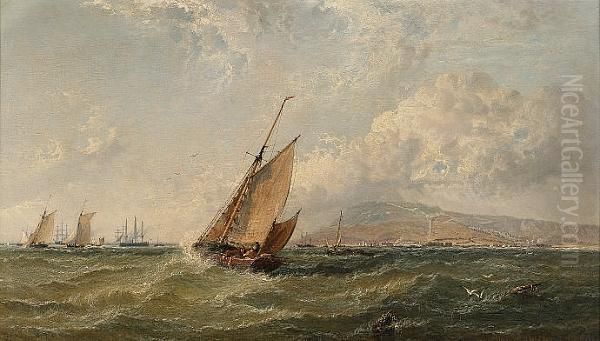 Breezy Weather - Off Portland Oil Painting by Arthur Joseph Meadows