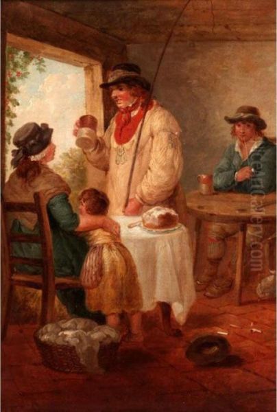 A Mug Of Ale Oil Painting by George Morland