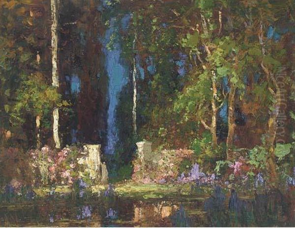 The Gate Oil Painting by Thomas E. Mostyn