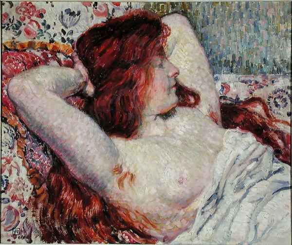 Woman with Red Hair, 1906 Oil Painting by Theo van Rysselberghe