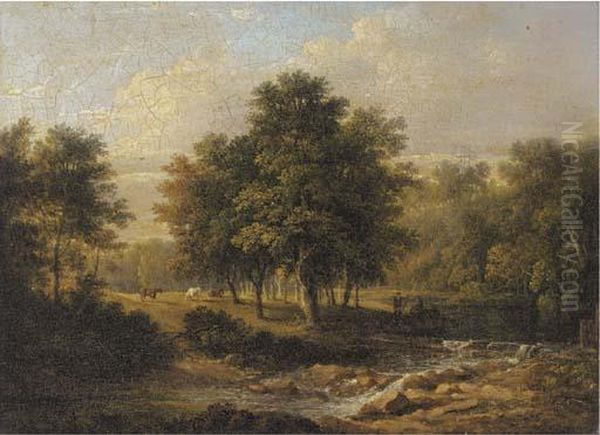 The Ford At Woodhall Oil Painting by Patrick, Peter Nasmyth