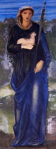 St Agnes Oil Painting by Sir Edward Coley Burne-Jones