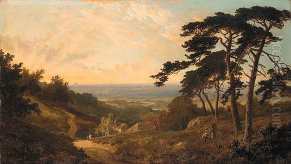 Windsor From Cooper's Hill Oil Painting by Edmund John Niemann, Snr.