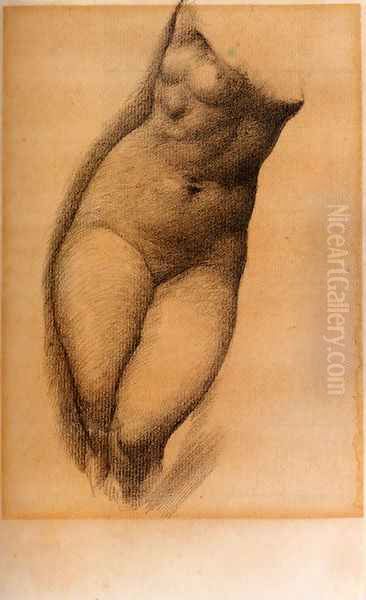 Study For The Figure Of Phyllis In 'The Tree Of Forgiveness' Oil Painting by Sir Edward Coley Burne-Jones