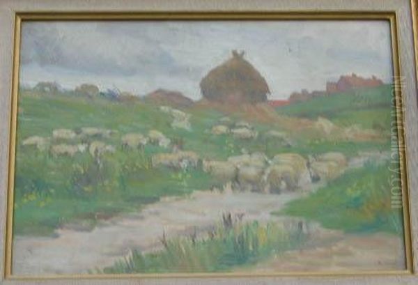 Troupeau De Mouton Oil Painting by Hippolyte Petitjean