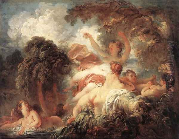 The Bathers 1772-75 Oil Painting by Jean-Honore Fragonard