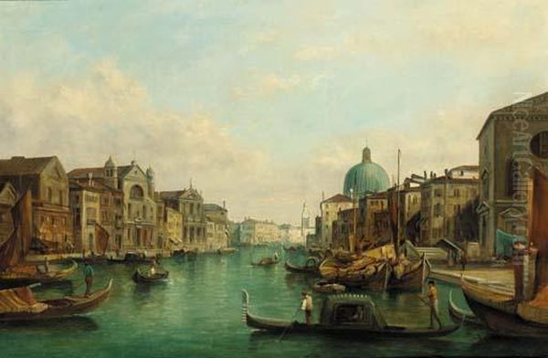 The Grand Canal Oil Painting by Alfred Pollentine