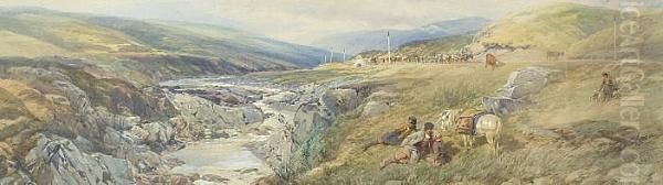 In The Highlands Oil Painting by Thomas Miles Richardson