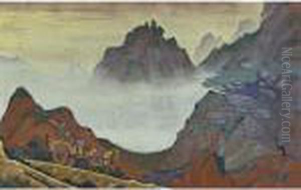 Confucius, The Just One Oil Painting by Nicolaj Konstantinov Roerich