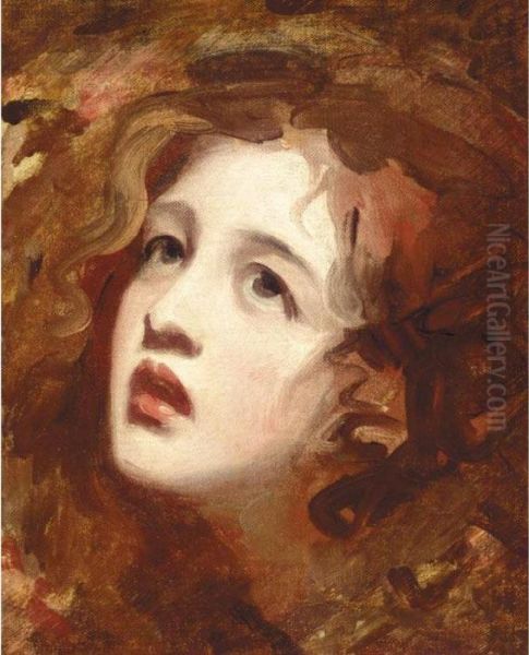 Portrait Of Emma Hamilton Oil Painting by George Romney