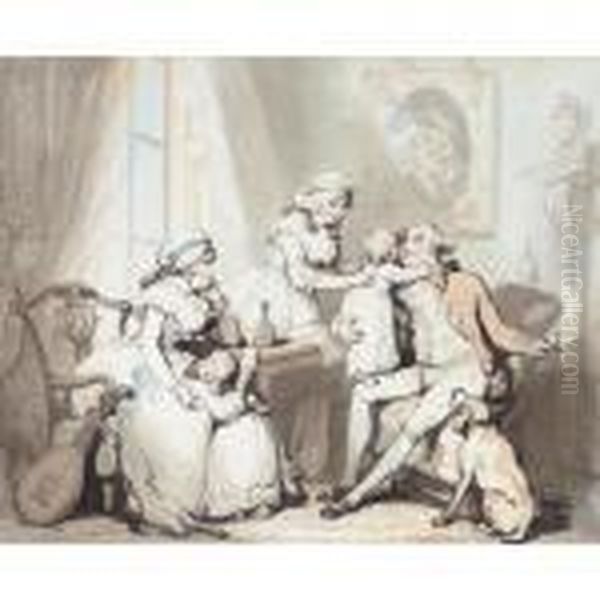 The Married Man Oil Painting by Thomas Rowlandson