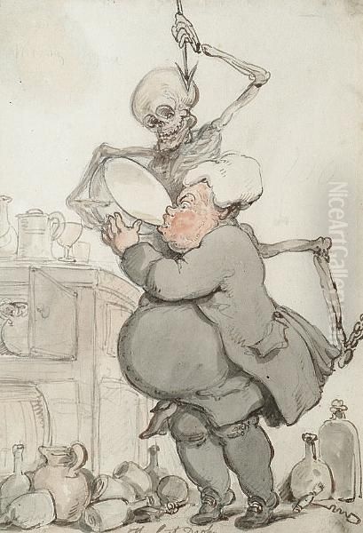 The Last Drop Oil Painting by Thomas Rowlandson