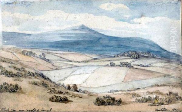 Black Tor Near Camelford, Cornwall Oil Painting by Thomas Rowlandson