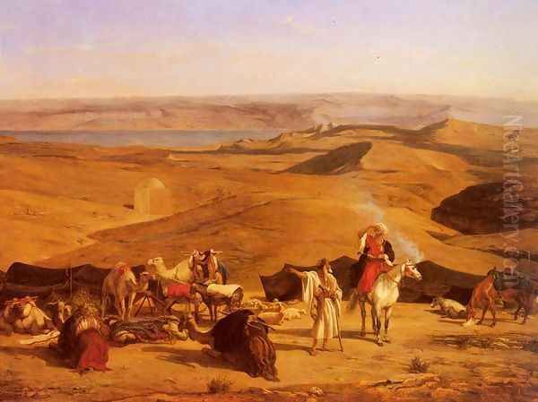 The Desert Encampment Oil Painting by Alberto Pasini