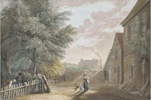 Back Of The Public House Near Bayswater Oil Painting by Paul Sandby