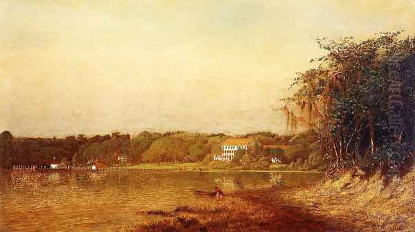 Enterprise at Lake Monroe Oil Painting by Alexander Helwig Wyant