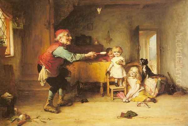 Games with Grandfather Oil Painting by Alexander Hohenlohe Burr