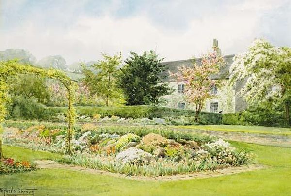 Parkhead Cottage And Gardens, Sheffield Oil Painting by Henry John Sylvester Stannard