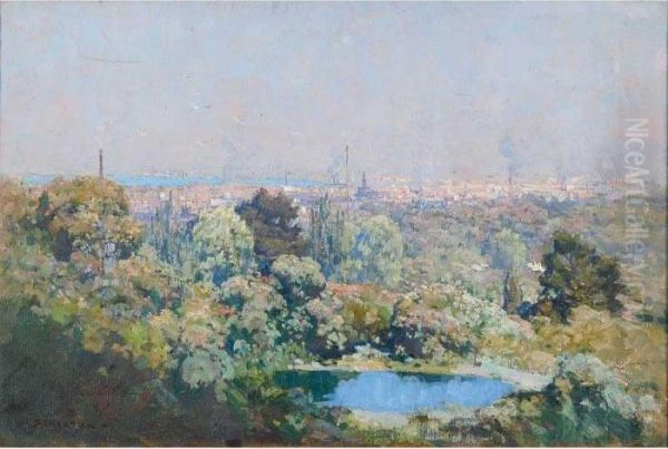 The Sunlit Gardens Oil Painting by Arthur Ernest Streeton