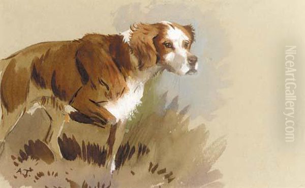 The Artist's Dog Oil Painting by Archibald Thorburn