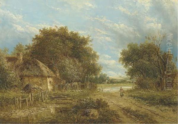 A Country Road Oil Painting by Joseph Thors