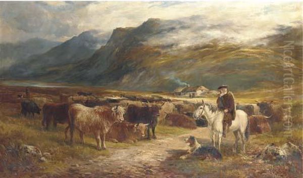 Near The Foot Of The Glencoe Oil Painting by George Turner