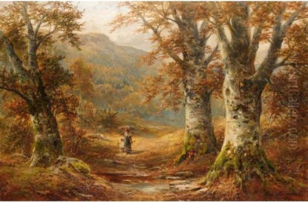 In The Woods Near Bettws-y-coed Oil Painting by George Turner