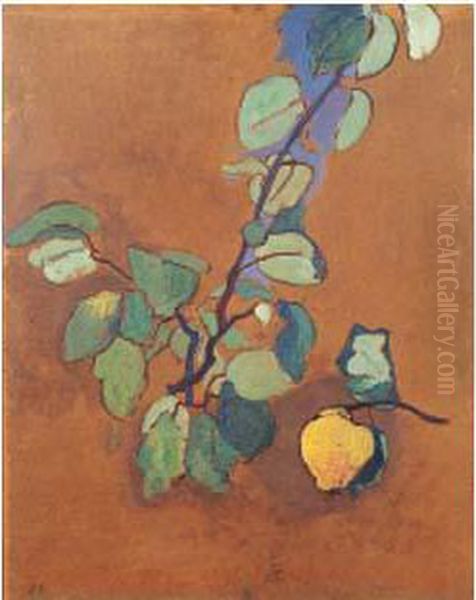 Composition A La Branche D'arbre Oil Painting by Suzanne Valadon