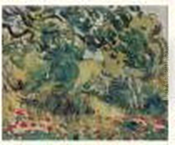 Sous-bois Fleuri, Circa 1909 Oil Painting by Louis Valtat