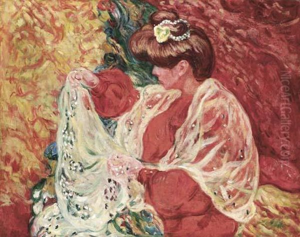 Femme Assise Oil Painting by Louis Valtat