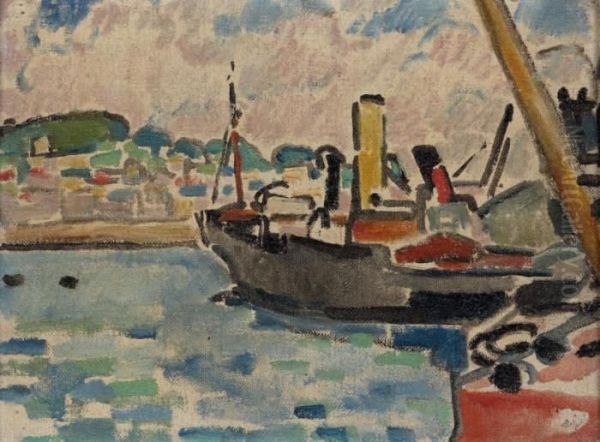 Bateaux Au Port Oil Painting by Louis Valtat