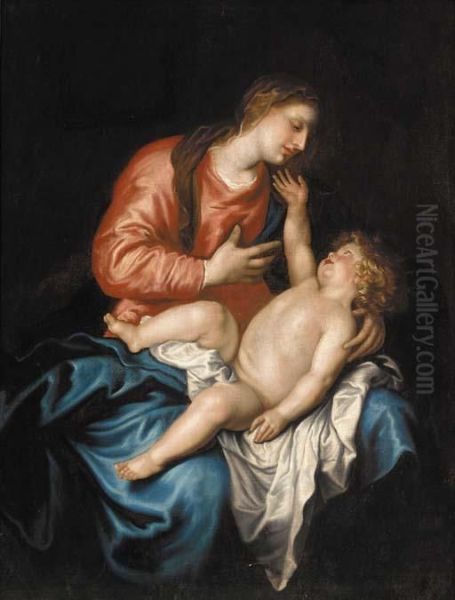 The Madonna And Child Oil Painting by Sir Anthony Van Dyck