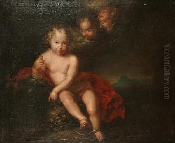 The Christ Child With Mementi Mori Oil Painting by Sir Anthony Van Dyck