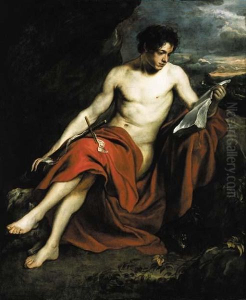 Saint John The Baptist In The Wilderness Oil Painting by Sir Anthony Van Dyck