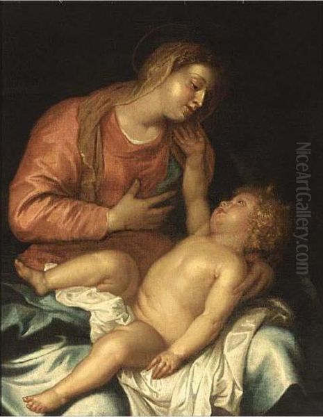 Madonna With Child Oil Painting by Sir Anthony Van Dyck