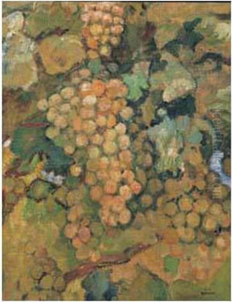 Les Grappes De Raisins Oil Painting by Theo van Rysselberghe