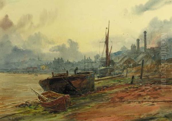 Upnor On The Medway Oil Painting by William Lionel Wyllie