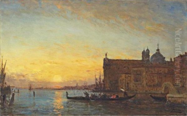 Venise Au Crepuscule Oil Painting by Felix Ziem