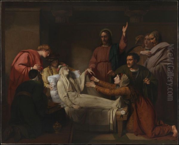 The Raising of Jairus' Daughter Oil Painting by Henry Thomson