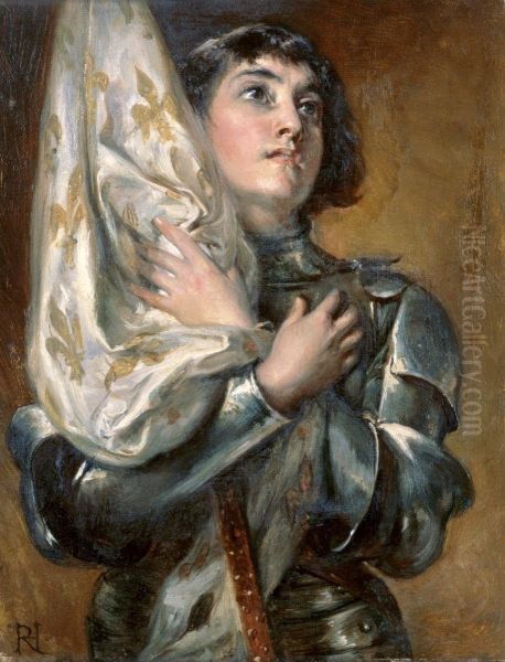 St. Joan of Arc Oil Painting by Robert Alexander Hillingford