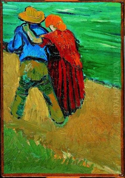 A Loving Couple Oil Painting by Vincent Van Gogh