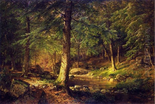 Forest Scene Oil Painting by William Trost Richards