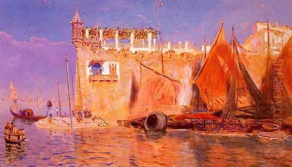 Un rincon de Venecia Oil Painting by Antonio Munoz Degrain